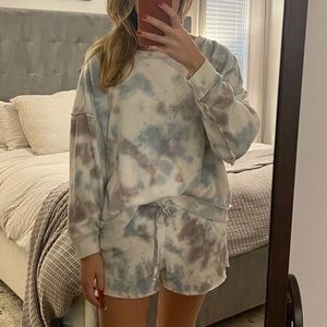 Free People Tie-Dye Kelly Washed Lounge Set | Size S